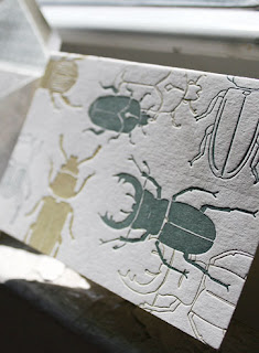 Smock Paper Beetle Letterpress stationery found at mac & murphy - a charleston paper company