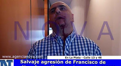 Salvaje agresión de Francisco De Narváez al director de Agencia NOVA.