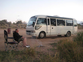 Campfire beside Menindee Lakes