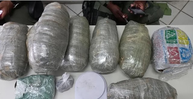 DOIS HOMENS SÃO PRESOS COM 8 KG DE MACONHA EM SANTA CRUZ DO CAPIBARIBE