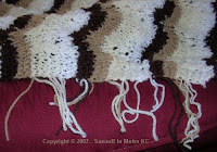 yarn ends on afghan