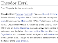 37 42 44 62 63 73 154 170 181 | The death of Theodor Herzl, 44-years before the establishment of Israel, July 3, 1904