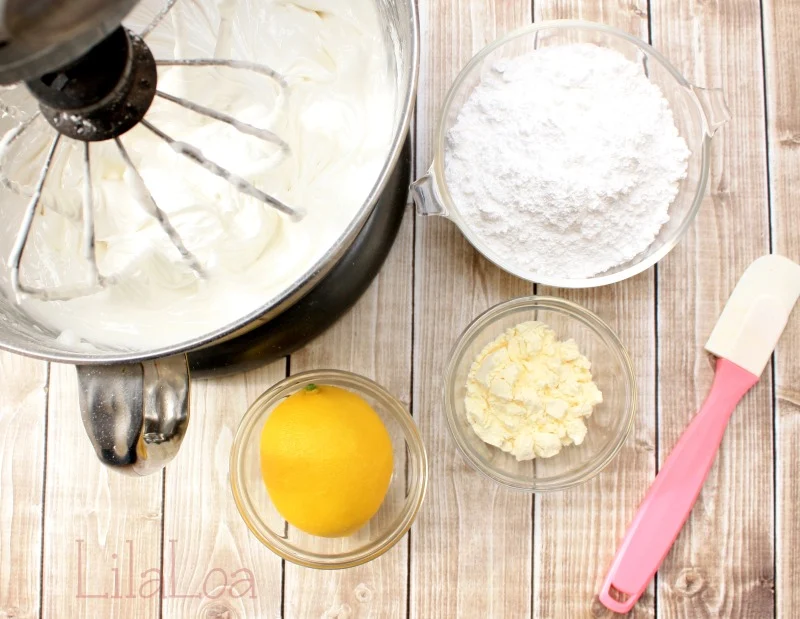 Meringue powder and ingredients for royal icing for decorated cookies