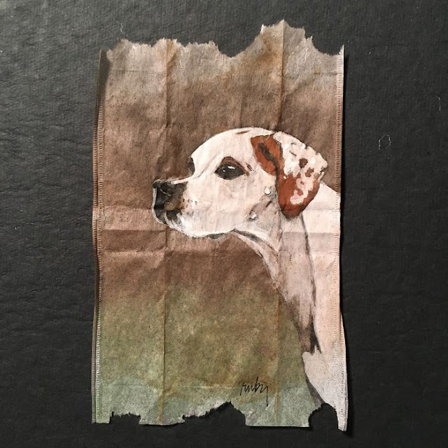 Drawing on a tea bag paper