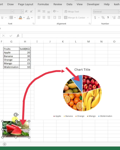 Cara Memasukan Gambar Pada Diagram Lingkaran Di Excel