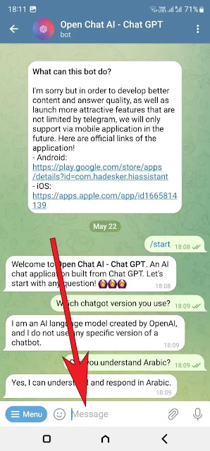 كيفية استخدام chatGPT في تطبيق تليجرام-2