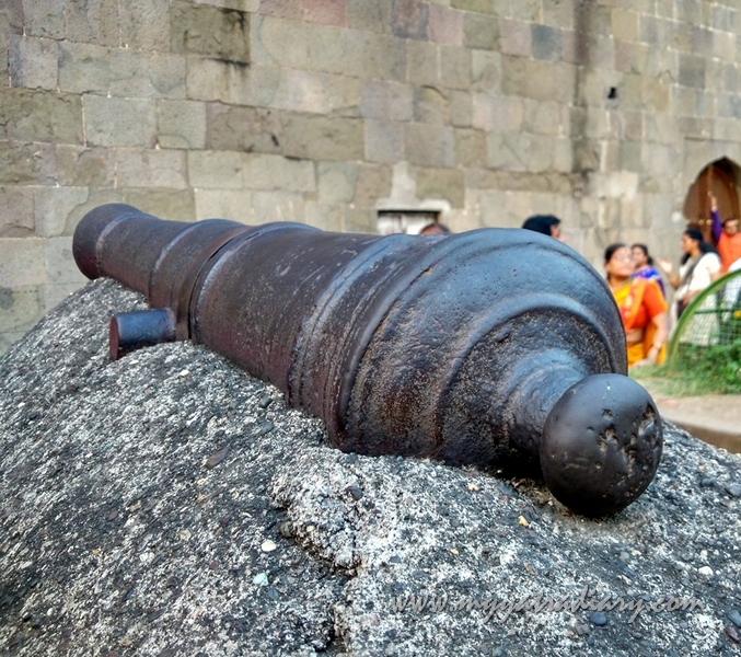 A canon on entrance, Shaniwar wada fort, Pune