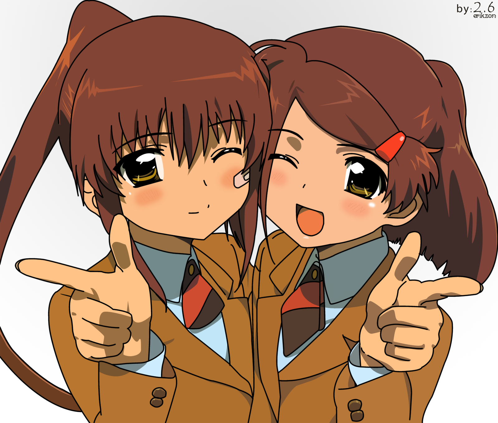 Kurotsuki Karakter cewek  Anime yang kembar