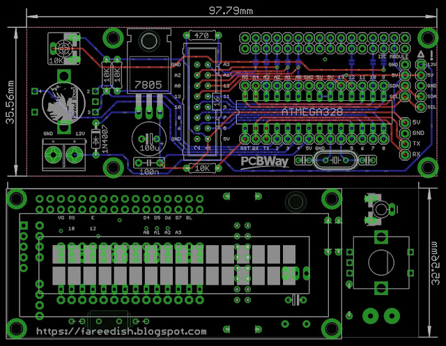 Layout Universal Control Panel depan belakang