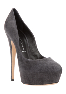 farfetch grey suede pump