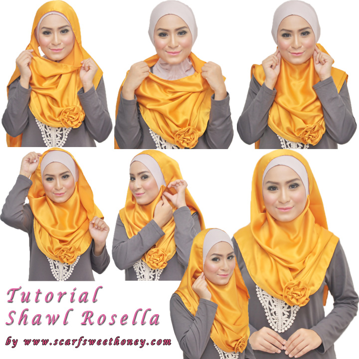 Cara Memakai Jilbab Shawl Rosella 1  Tutorial Memakai Jilbab amp; Hijab 