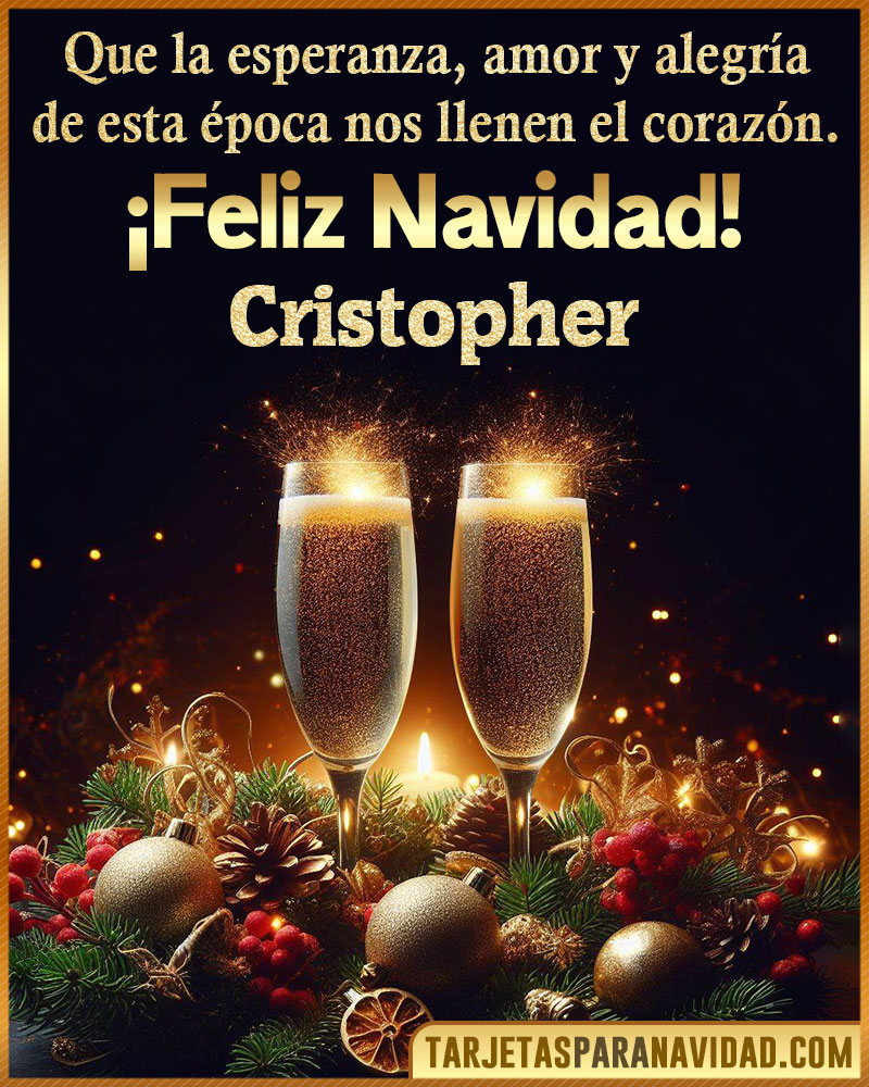 Tarjetitas de navidad para Cristopher