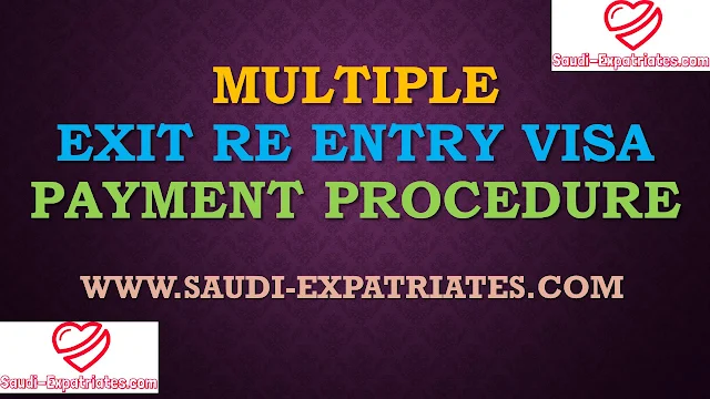 PAYMENT FOR MULTIPLE EXIT RE ENTRY VISA