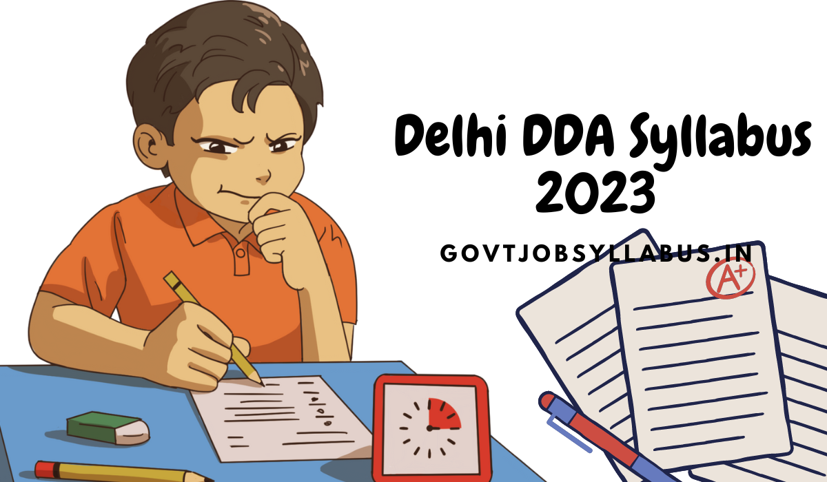 Download PDF Delhi DDA Syllabus 2023