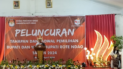 KPU Rote Ndao Luncurkan Tahapan Pilkada 2024, Ini Pesan Pj.Bupati..!!