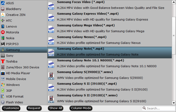 Galaxy Note Pro 12.2 best video format