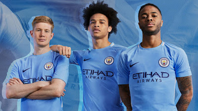 Official: Manchester City unveils their 2017-18 kit.