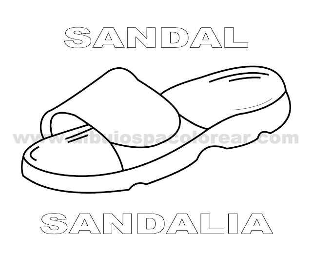 Dibujos Inglés - Español con S: Sandalia - Sandal