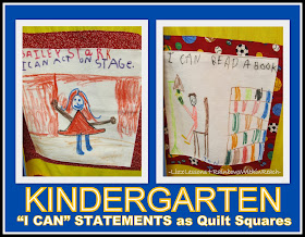 photo of: Kindergarten "I Can" Quilt Square Drawings via RainbowsWithinReach Quilt RoundUP