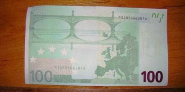 Bancnotă de 100 de euro falsă descoperită la P.T.F. Calafat