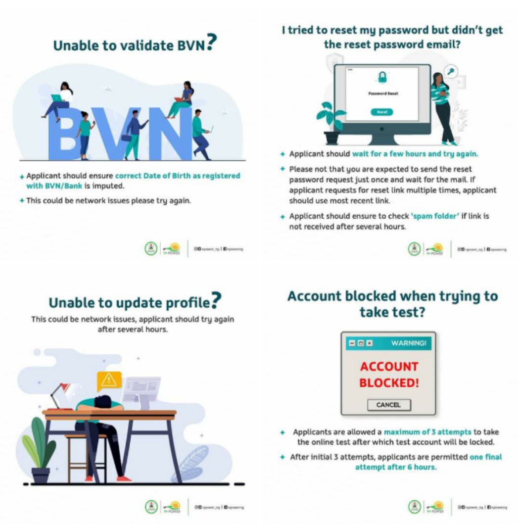 Nasims-Npower Applicants with issue of BVN and profile validation