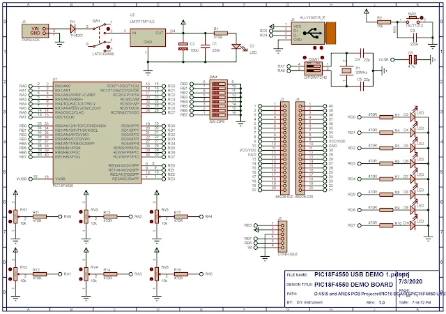 making a PIC18F4550 Learning Board