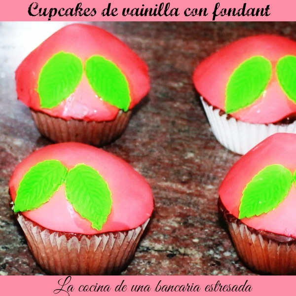 Receta cupcakes de vainilla decorados con fondant