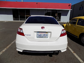 Honda Civic Si after overall paint job at Almost Everything Auto Body.