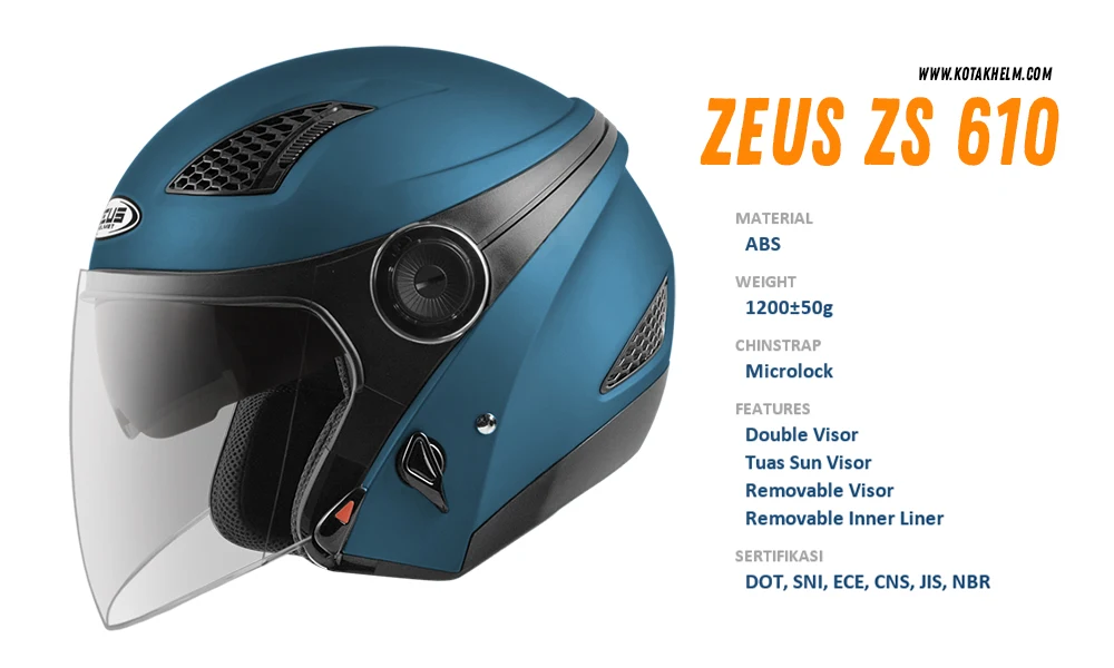 Zeus ZS 610 Doff Biru Navy