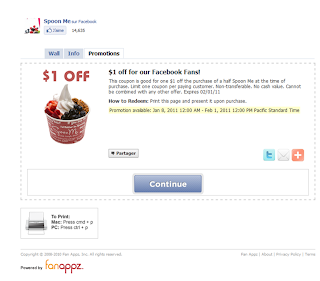 coupons via une application  tierces pour les pages facebook (revolver)