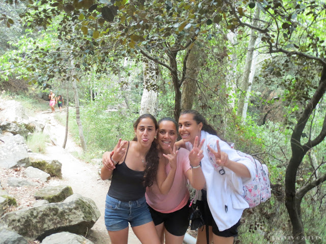 Cyprus Troodos, happy girls from Israel hiking