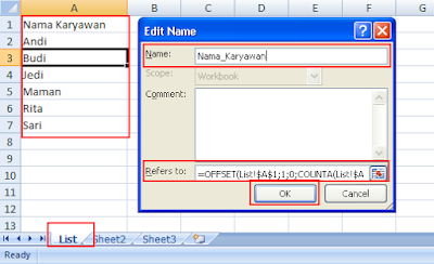 contoh name range excel