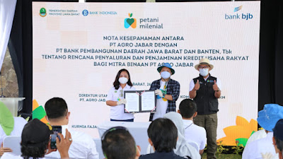 Bank bjb Bersama Pemprov Jabar Gelar Kick Off Program Petani Milenial di Lembang