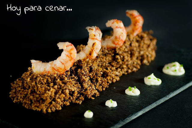 Rossejat de cuscús con gambas y alioli, de Joan Roca @cookingthechef