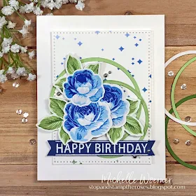 Sunny Studio Stamps: Everything's Rosy Birthday Customer Card by Michelle Woerner
