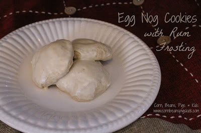 Get festive with these easy and pillowy soft Egg Nog Cookies with Rum Frosting #AEdairy #sponsored