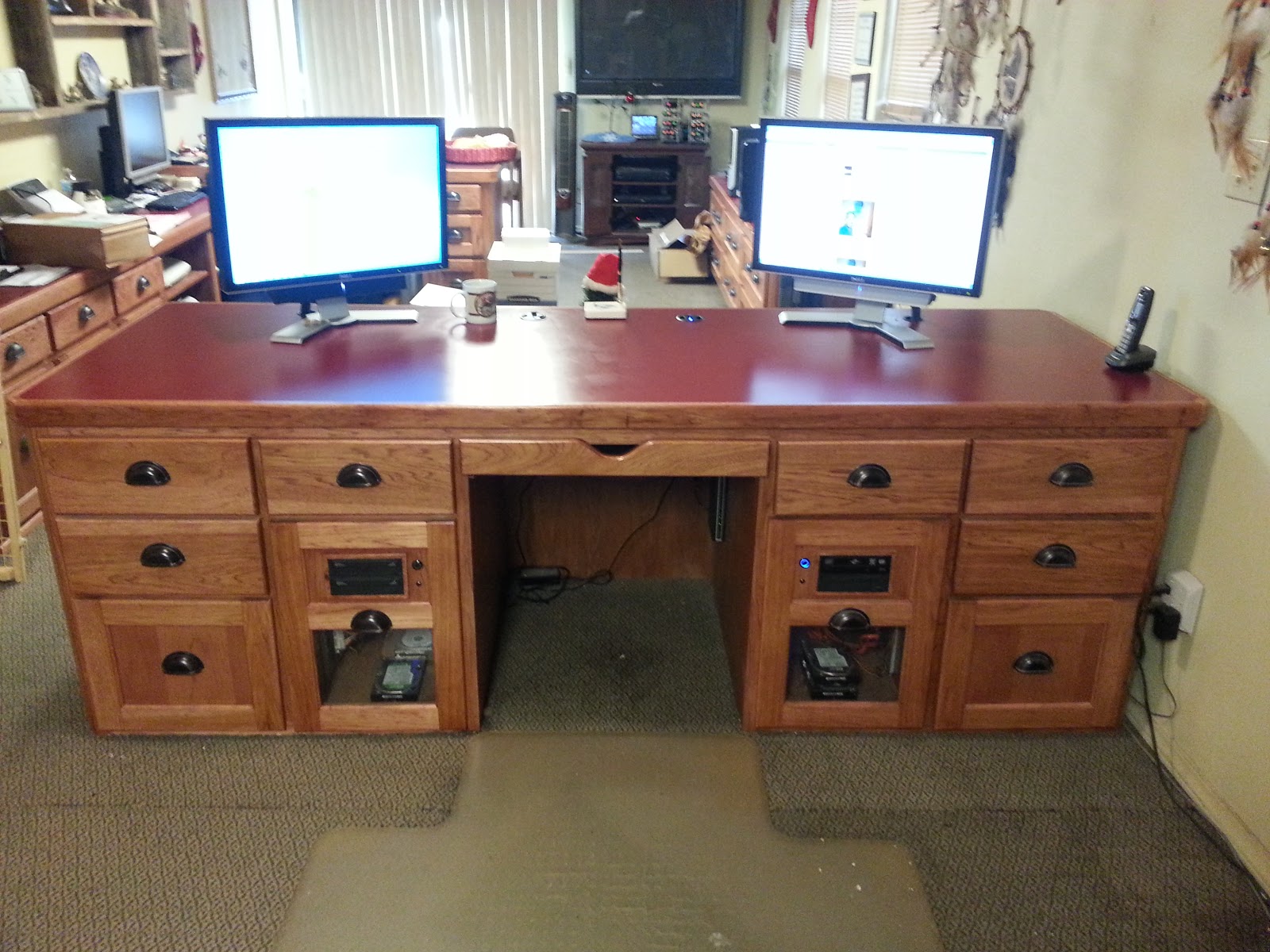 built in computer desk