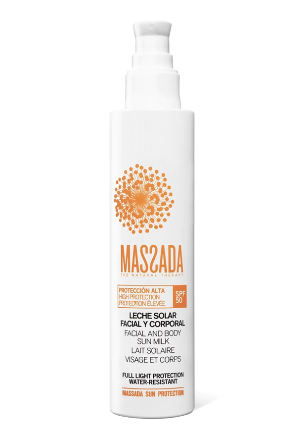 Leche Solar Facial y Corporal de Massada SPF 50