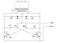 Rangkaian  Inverter 12 - 220 Volt