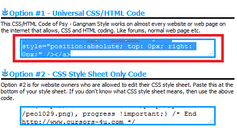 copy kode CSS yang ada pada gambar