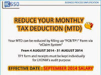 Reduce your Monthly Tax Deduction 2014