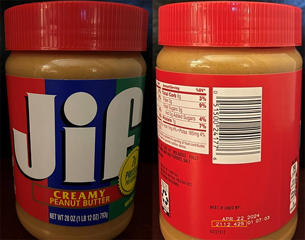Surto de salmonela ligado à manteiga de amendoim da marca JIF nos EUA