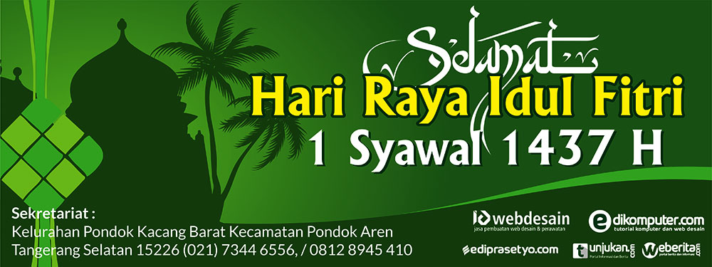 Spanduk Ucapan Selamat Hari Raya Idul Fitri - Ala Model Kini