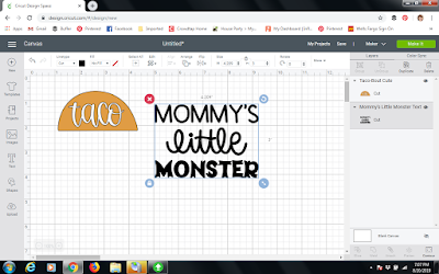 How to Contour Images with Cricut to make a Taco themed Baby gift