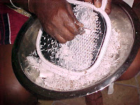 grating coconut