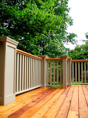 wooden deck railing designs