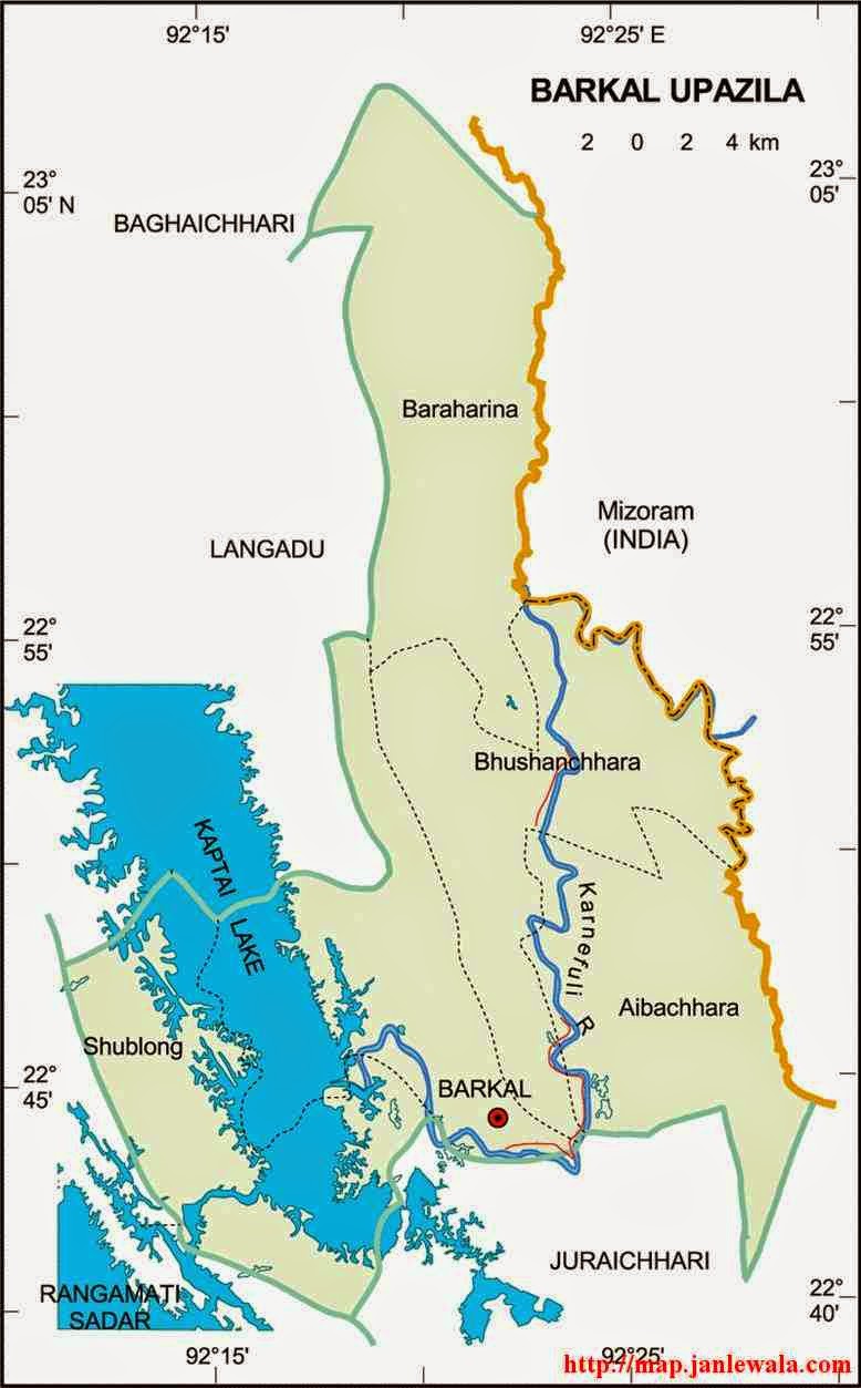 barkal upazila map of bangladesh