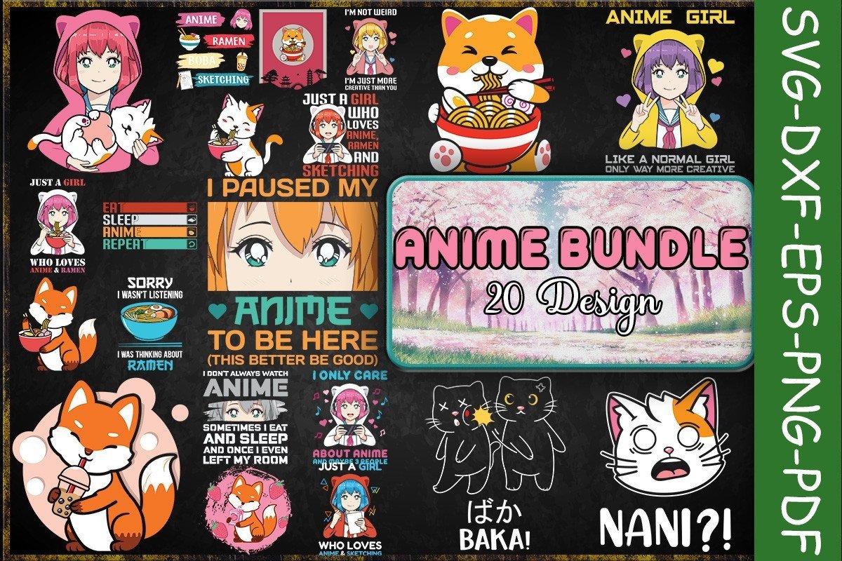 Download Free 20 Anime SVG cut files for your personal DIY projects