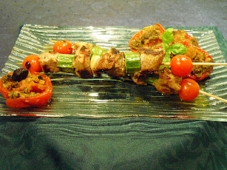 Brochettes de porc marinées