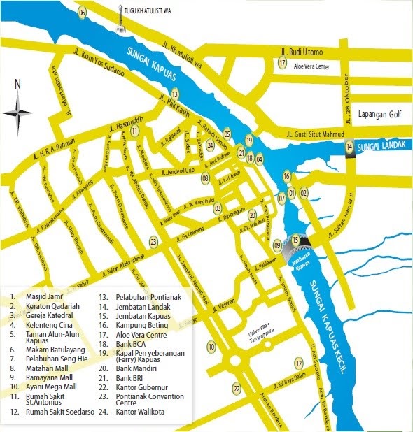 info KALBAR Peta Kota Pontianak 